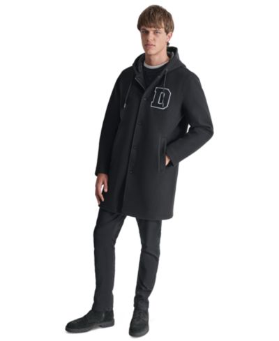 DKNY Мужская утепленная куртка-стадион с логотипом из тафты шенилла