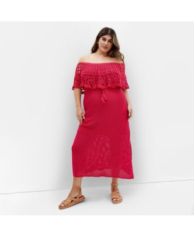 Женское платье Plus Size CITY CHIC Callie с отделкой кружевом