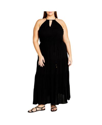 Женское платье-макси CITY CHIC Stacey Plus Size Halter Neck