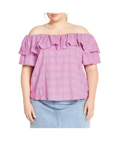 CITY CHIC Women's Christy Off Shoulder Top