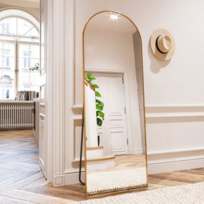 HOMLUX Напольное арочное зеркало в полный рост, Gold, металлическая рама, 21" x 64"