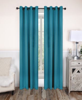 Solid Semi Blackout Grommet Washable Room Darkening Curtain Panels, Set of 2