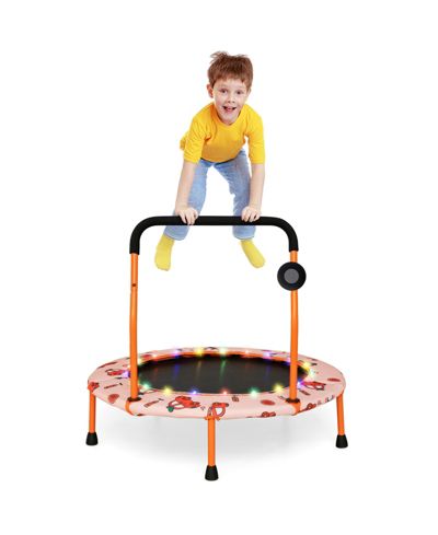 Slickblue мини-батут 36 Inch с цветными LED-индикаторами и Bluetooth-динамиком
