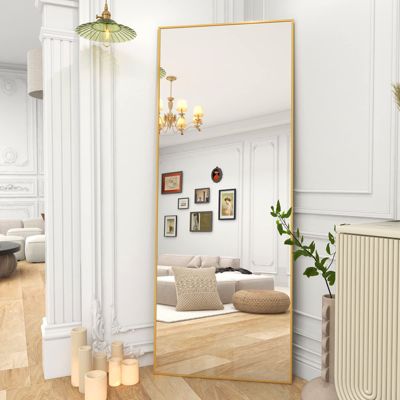 Напольное зеркало HOMLUX 64"x21" прямоугольное, золотое