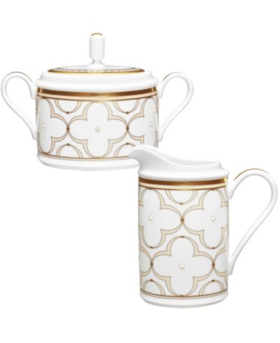 Noritake Trefolio Gold Sugar & Creamer Set