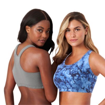 Comfort Choice Plus Size бесспорный спортивный бюстгальтер, 2 шт.