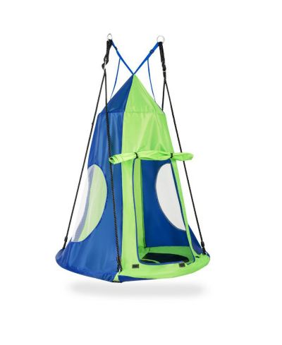 Slickblue Boys 2-in-1 40 Inch Hanging Chair Detachable Swing Tent