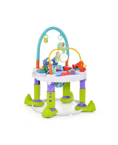 Детский игровой центр-прыгун Slickblue 4-в-1 с 3 уровнями высоты, Green