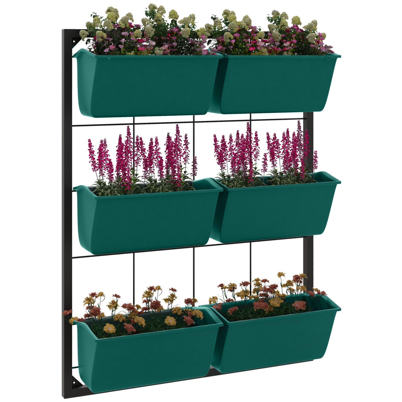 3-Tier Vertical Hanging Wall Planter for Outdoor and Indoor Spaces
