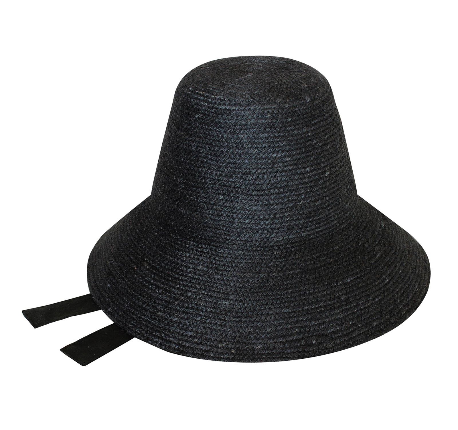 Brunna.co Meg Jute Straw Hat In Black