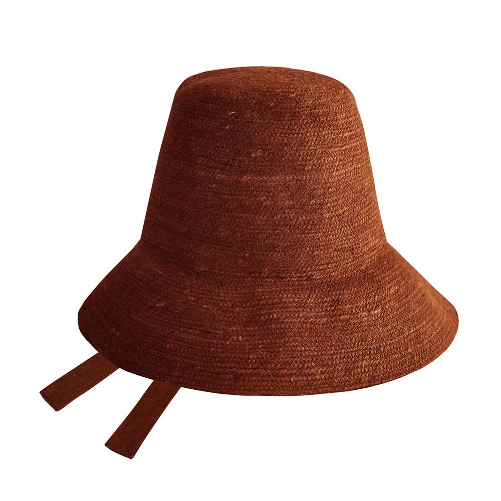 Brunna.co Meg Jute Straw Hat In Burnt Sienna