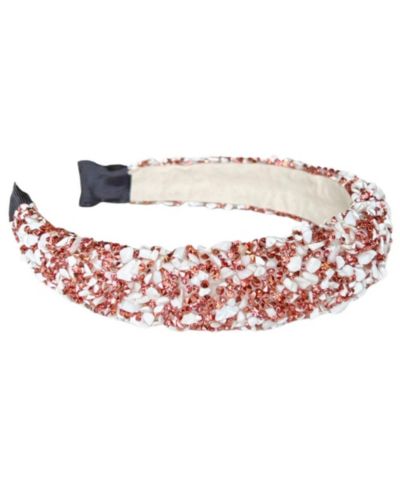 Women s All that Glitters Headband - Rose Gold + White