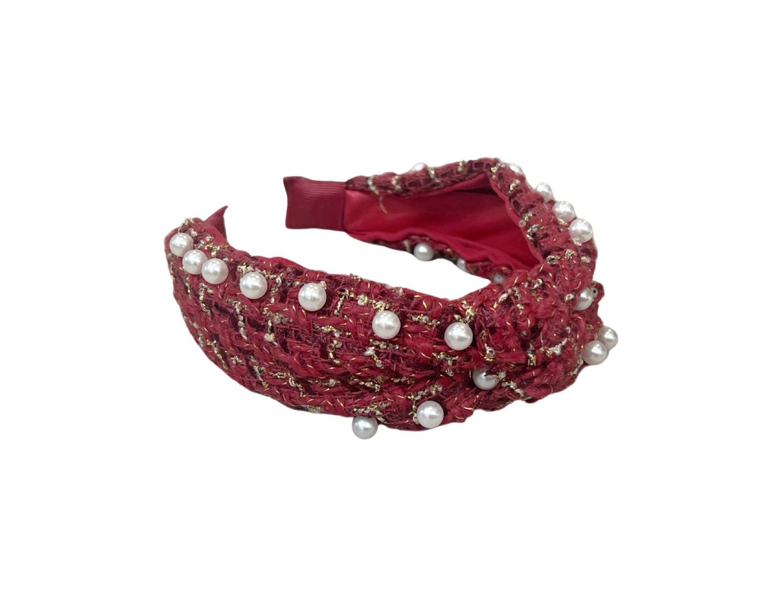 Women s It Girl Pearl Headband - Red