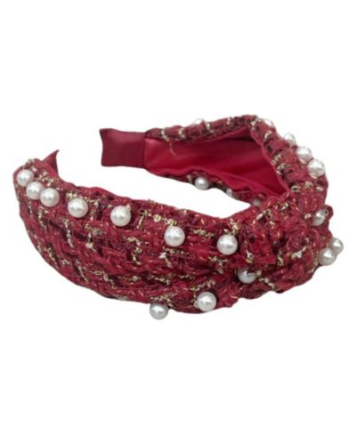 Women s It Girl Pearl Headband - Red