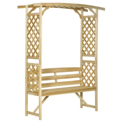 Стильная садовая скамья Streamdale Furniture, решетка для растений и декор для сада