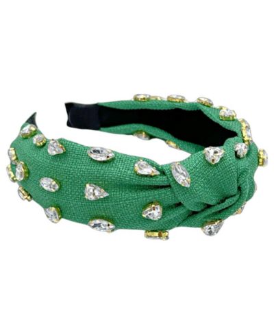 Women s Traditional Woven Headband - Green Gem