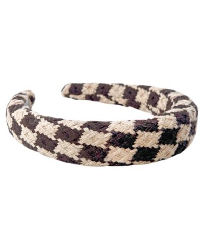 Padded Headband - Brown Checkered