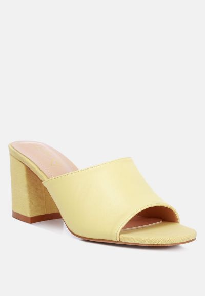 London Rag Women's Addie Block Heel Slip On Sandals
