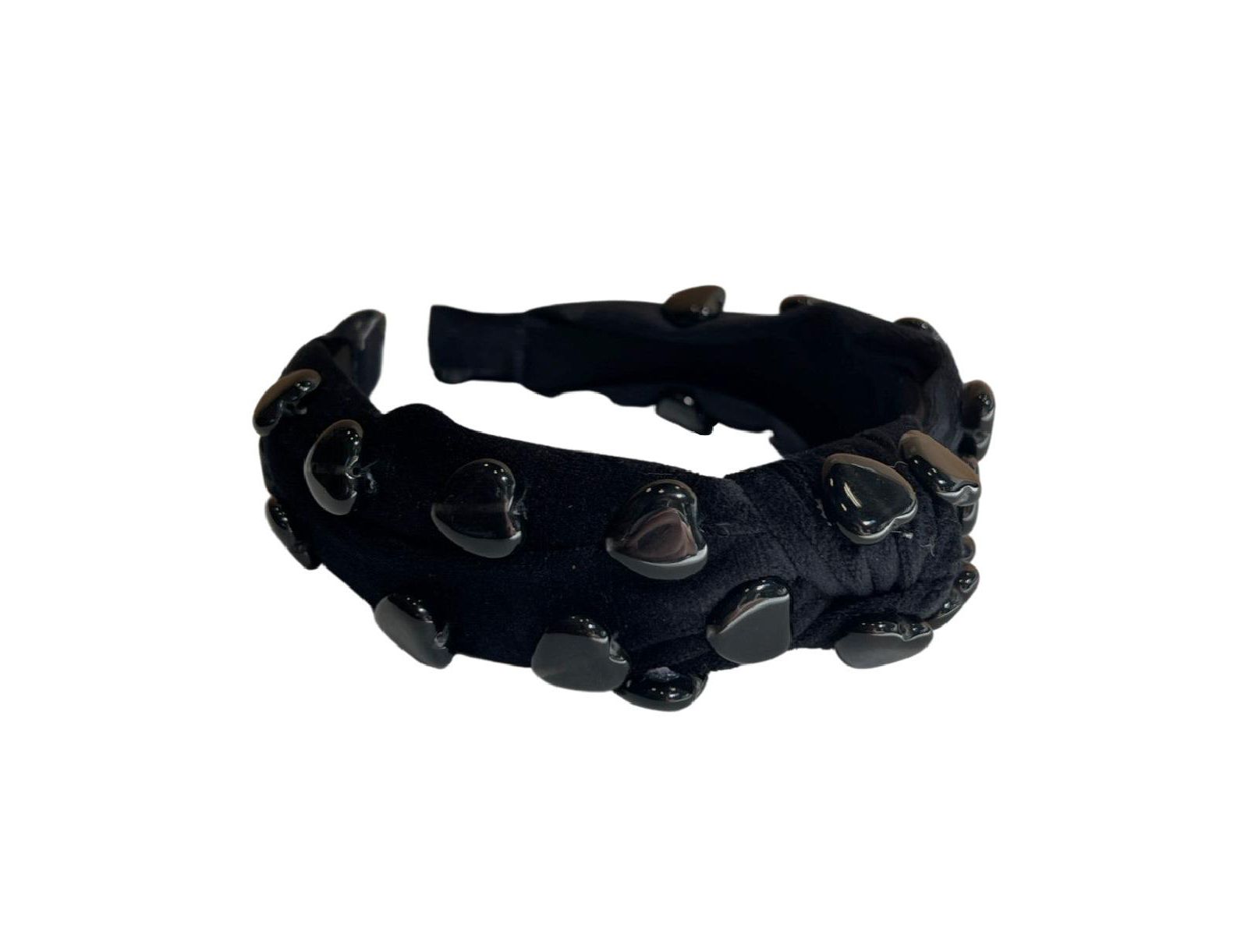 Stone Quartz Traditional Knot Headband - Black