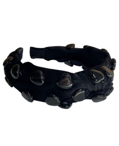 Stone Quartz Traditional Knot Headband - Black