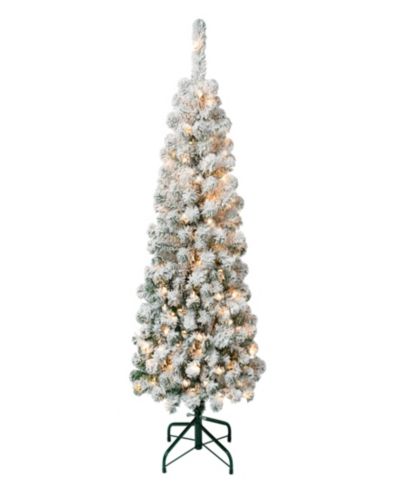 Елка National Tree Company First Traditions Acacia Pencil Slim Flocked, 4.5 ft