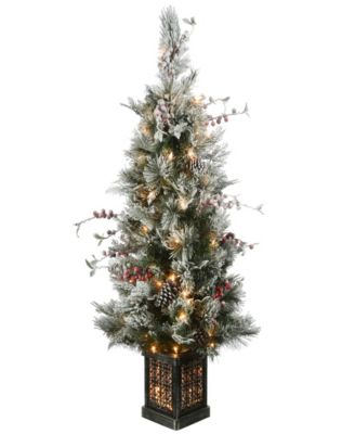 Елочка National Tree Company Snowy Bedford Pine Entrance Tree 4 ft.