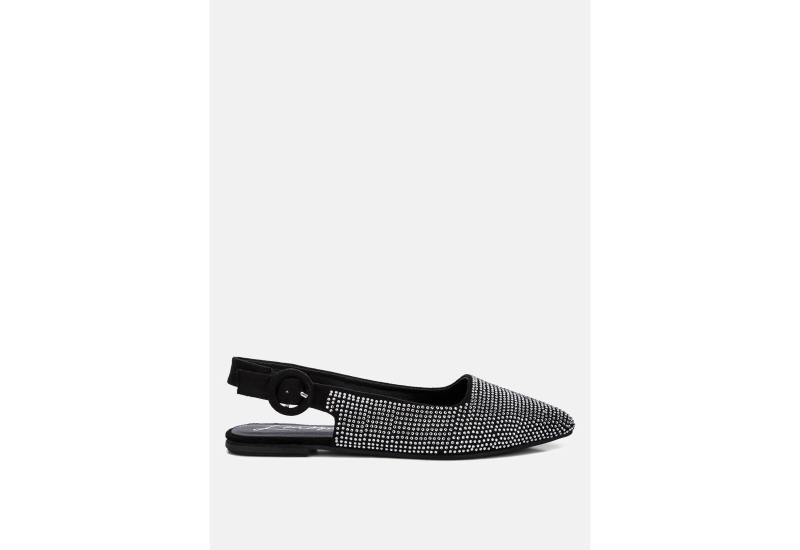 jarisa rhinestones embellished slingback mules