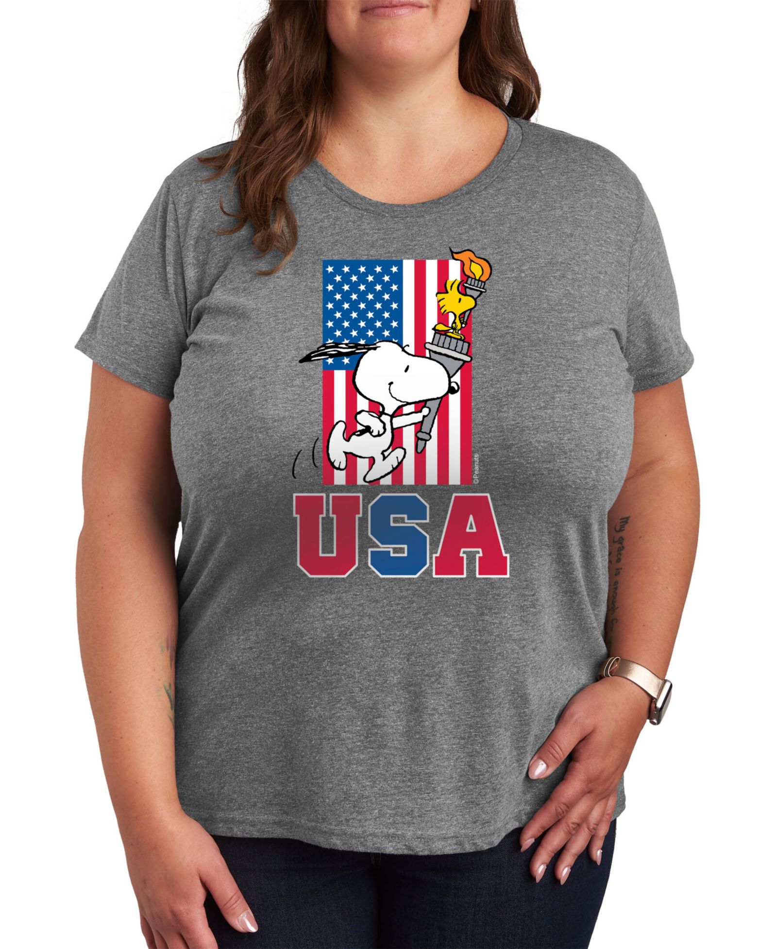 Женская футболка Hybrid Apparel USA Torch Plus Size