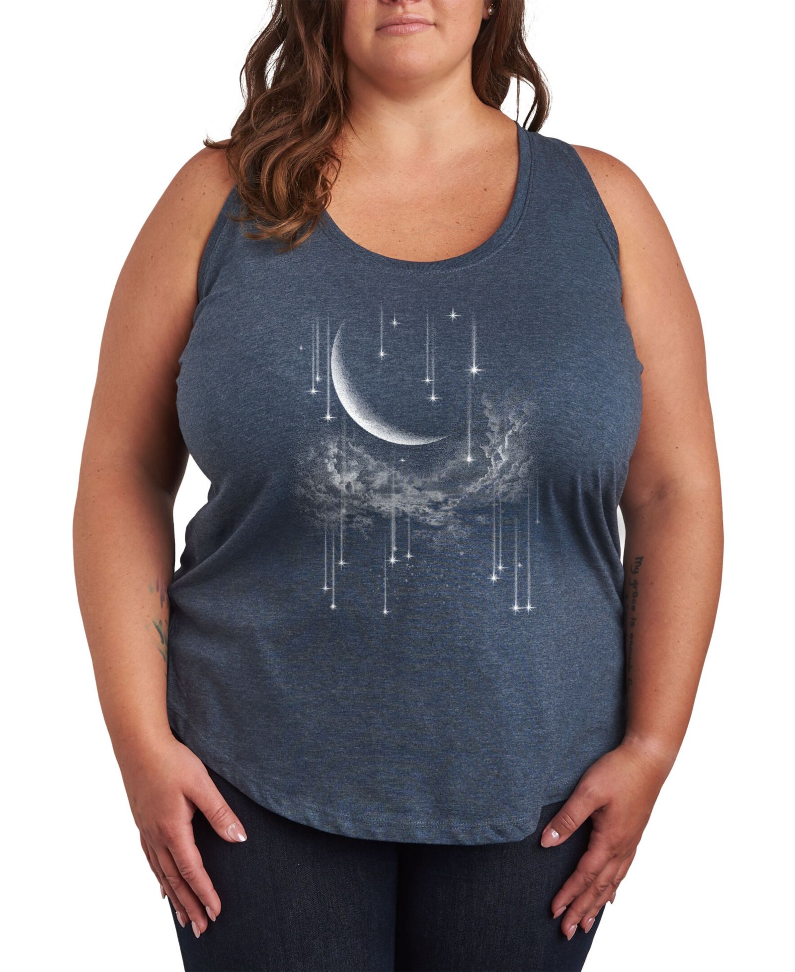 Женский графический топ Hybrid Apparel Falling Stars Plus Size Tank