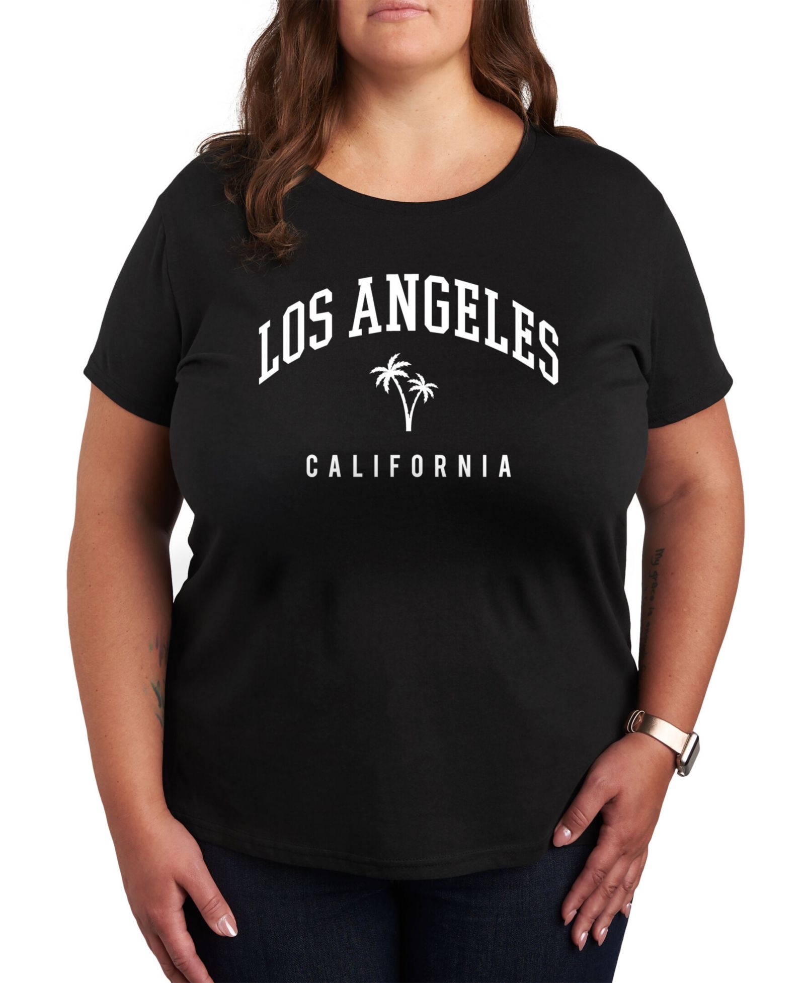 Hybrid Apparel Plus Size футболка с принтом Los Angeles California