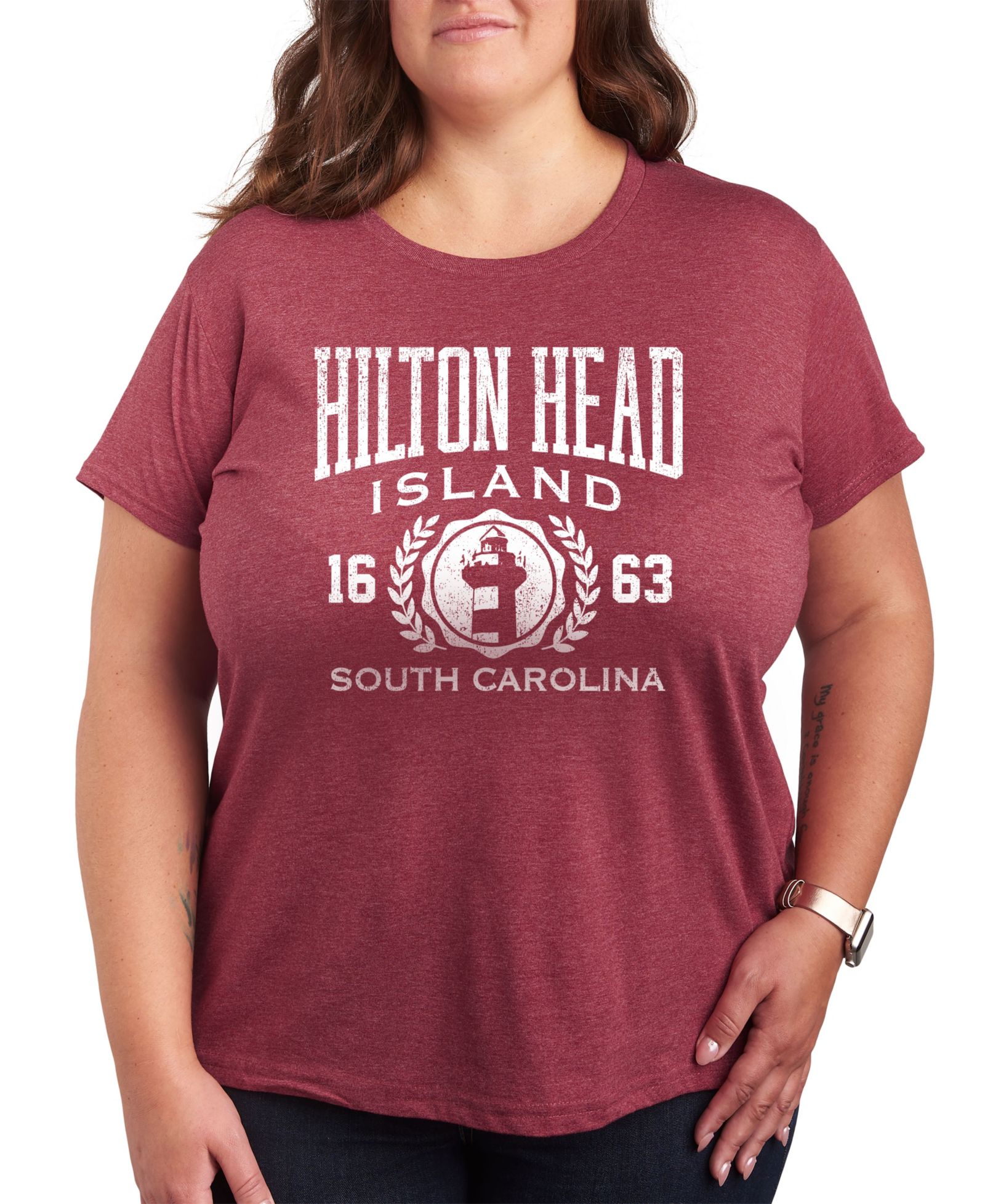 Графическая футболка Plus Size Hybrid Apparel Hilton Head Island Collegiate