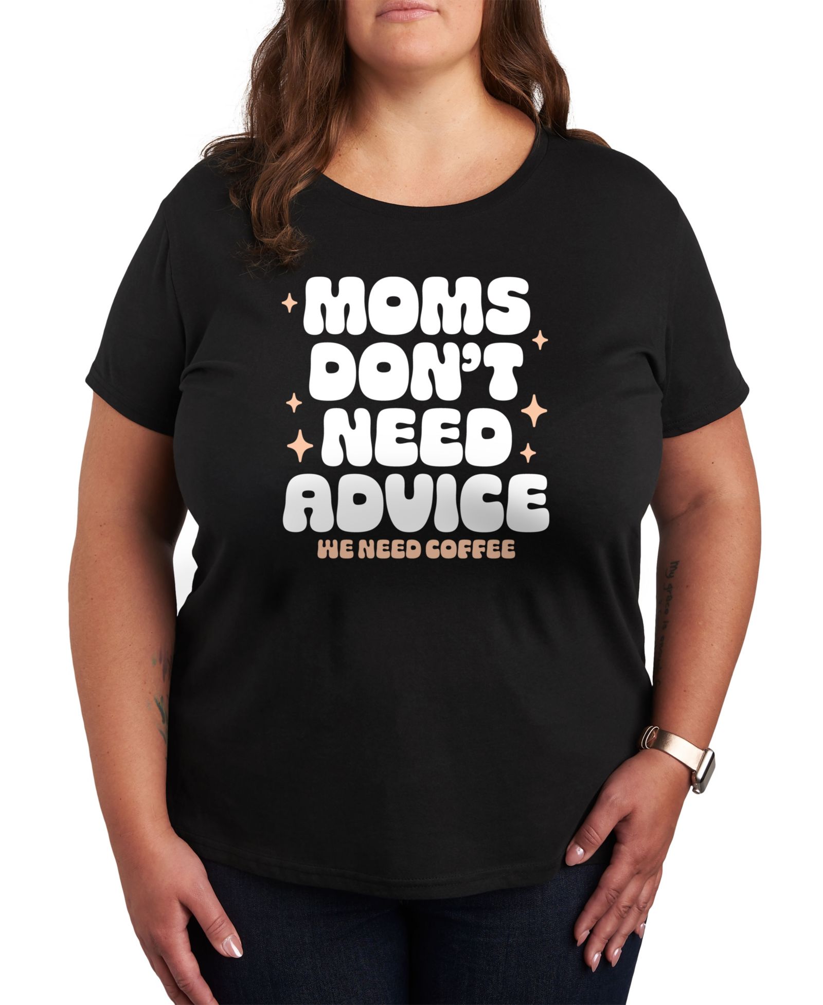 Женская футболка Hybrid Apparel Moms Don’t Need Advice Need Coffee Plus Size