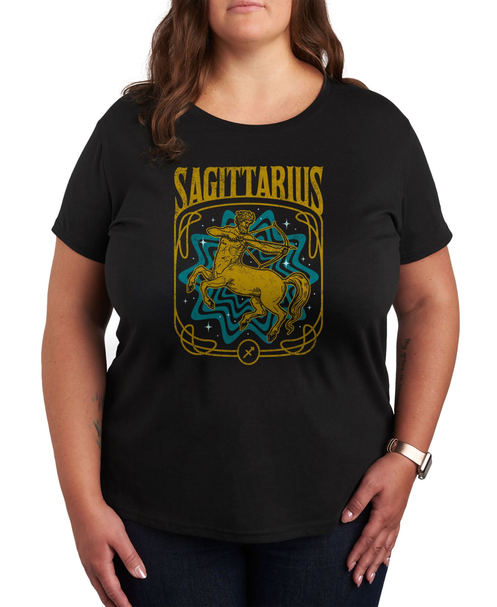 Hybrid Apparel футболка с принтом Sagittarius Zodiac Plus Size