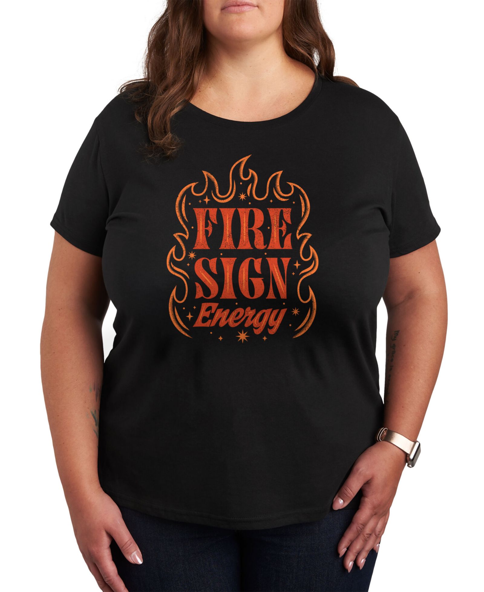 Графическая футболка Plus Size Hybrid Apparel Fire Sign Energy
