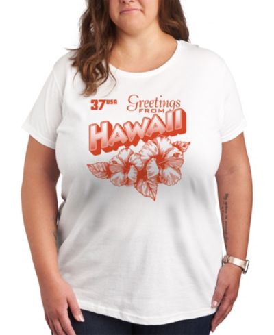 Hybrid Apparel Plus Size графическая футболка USPS Hawaii Stamp
