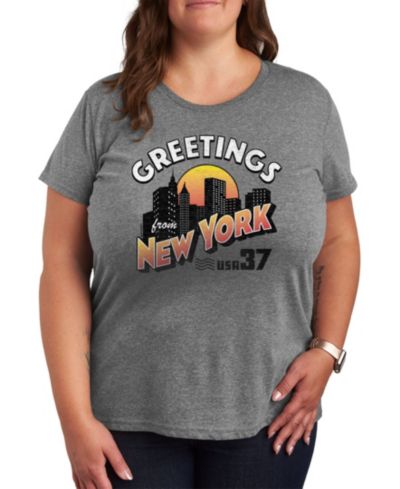 Hybrid Apparel Greetings From New York Plus Size Graphic T-Shirt
