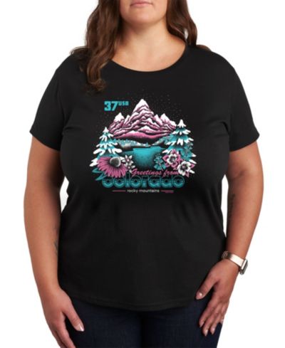 Женская футболка Hybrid Apparel USPS Colorado Stamp Plus Size Graphic