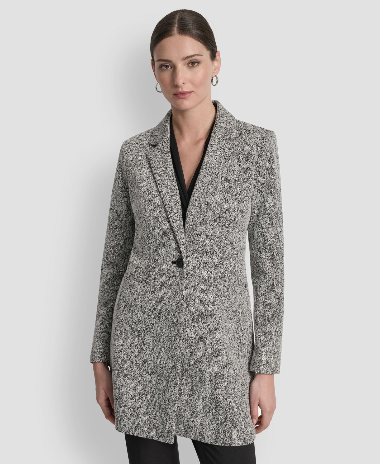 DKNY Women's Notch-Lapel Single-Button Long-Sleeve Blazer