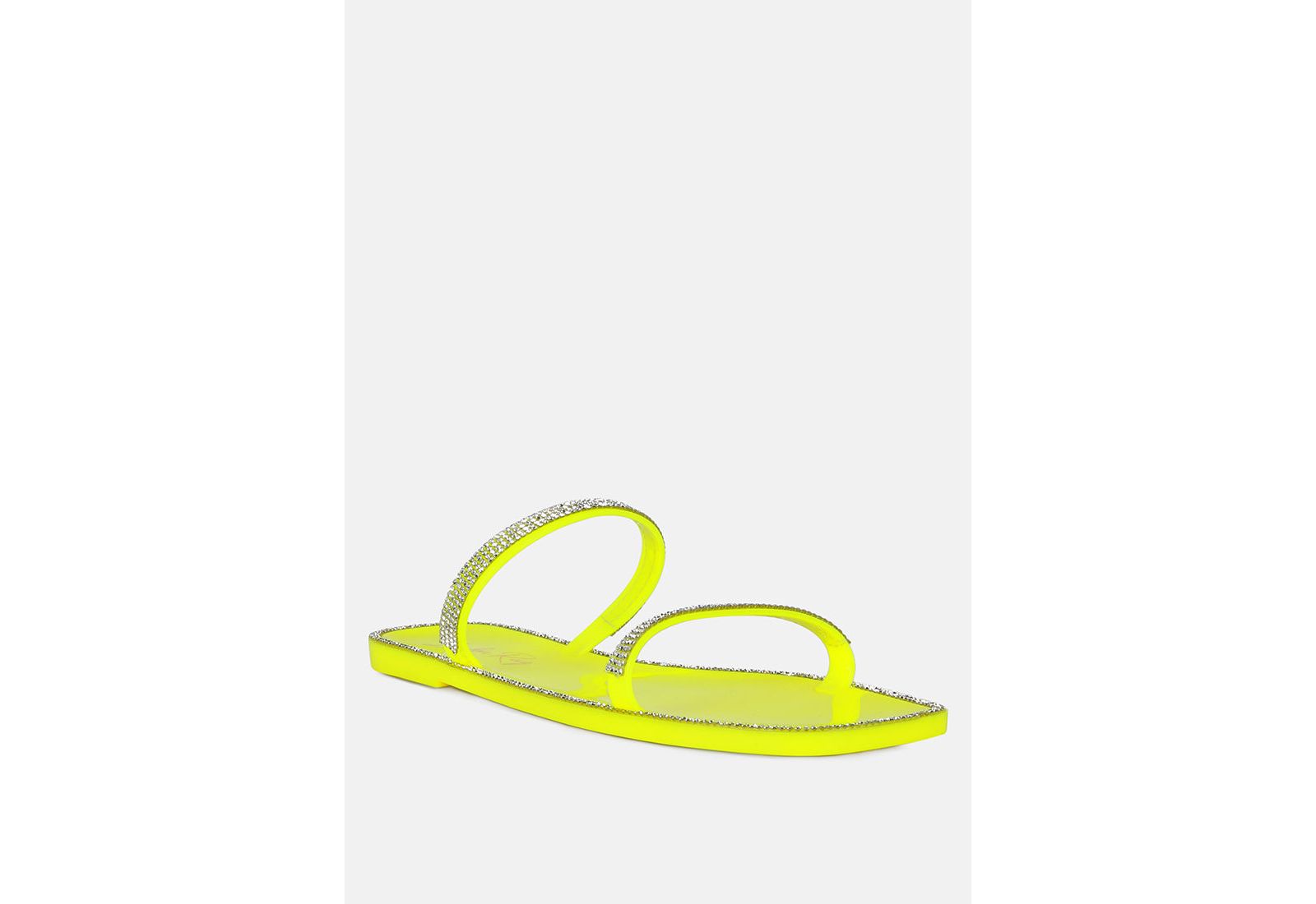 London Rag Women's Fenta Diamante Detail Jelly Flats