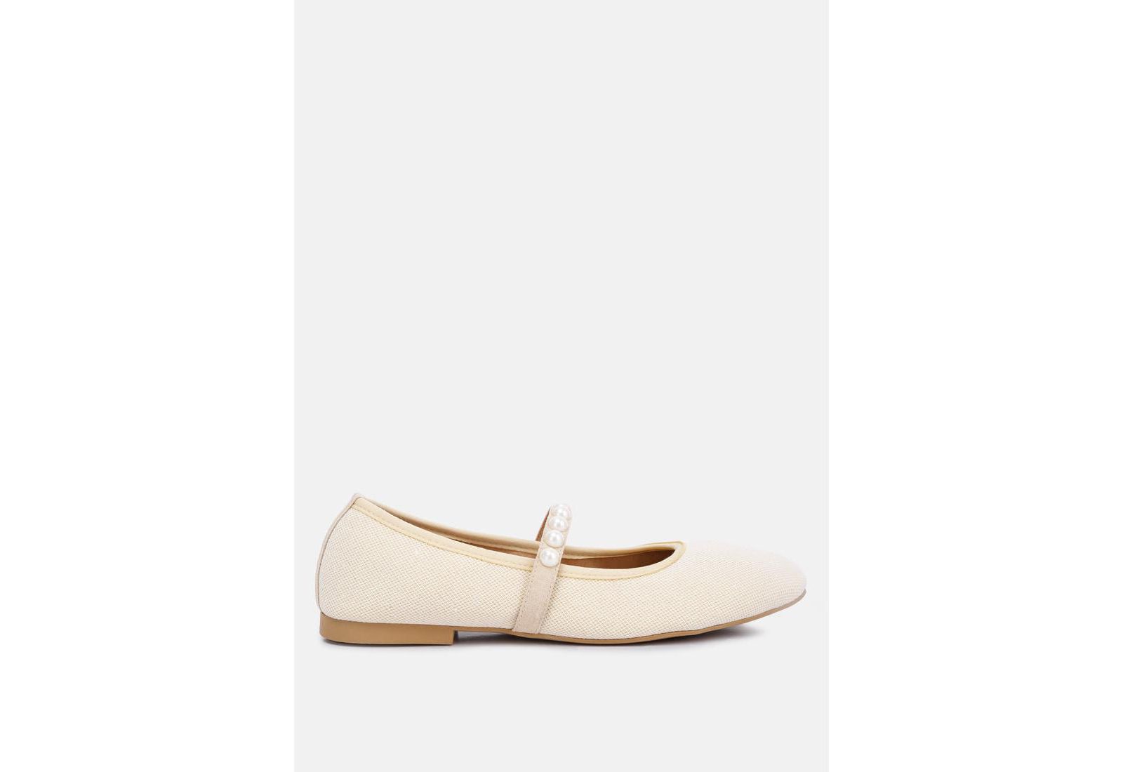 London Rag Women's Sassie Pearl Embellished Ballerina Flats