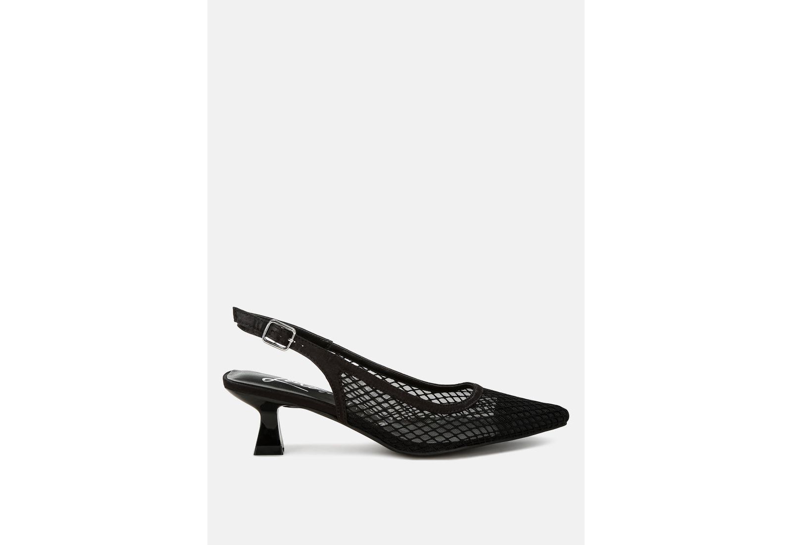 Kiev Mesh Pin Buckle Pointed Mules