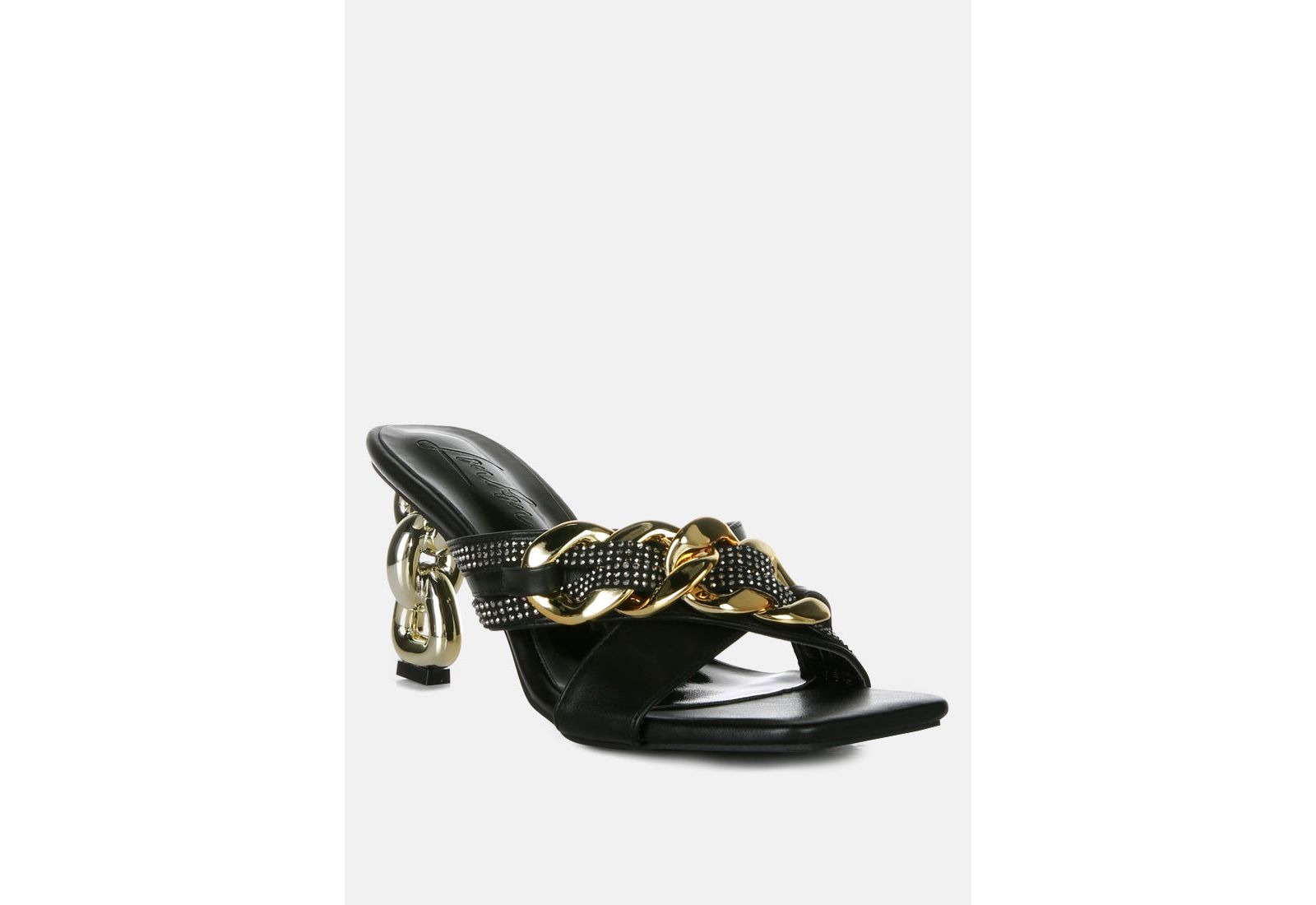 Сандалии London Rag Womens Evelane Metallic Chain Rhinestone