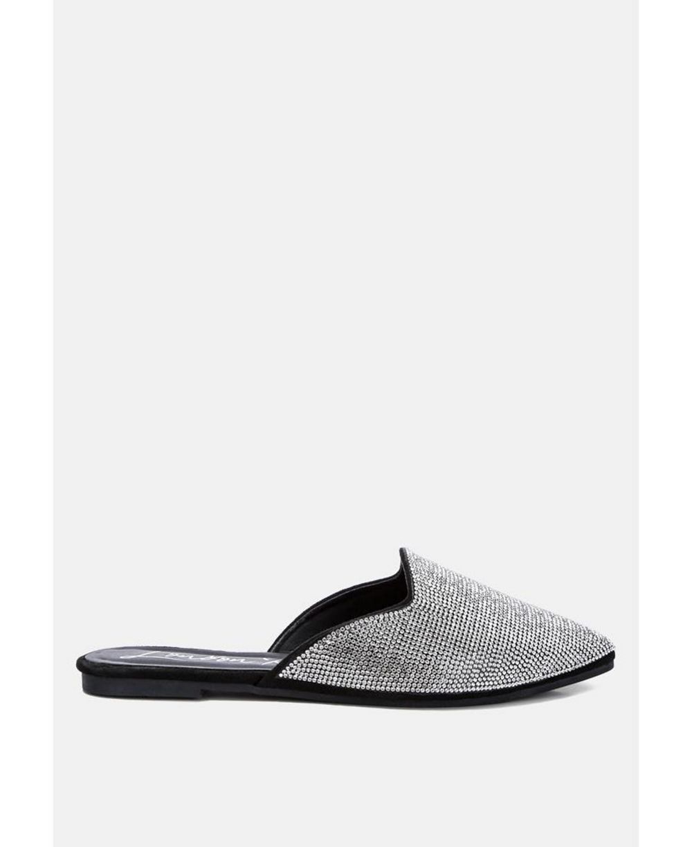 rayen rhinestones embellished mules