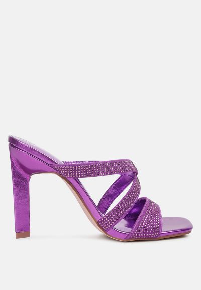 London Rag Women's Wapit Rhinestone Embellished Straps Sandals