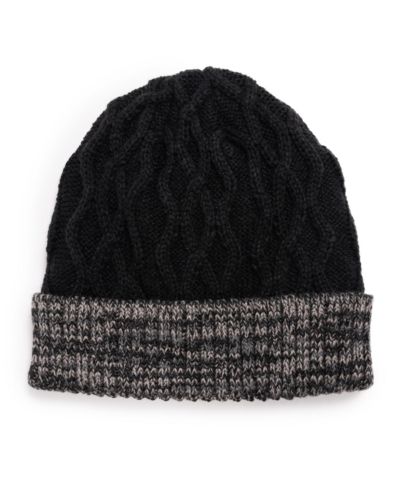 MUK LUKS Мужская вязаная шапка с манжетами Cable Cuff