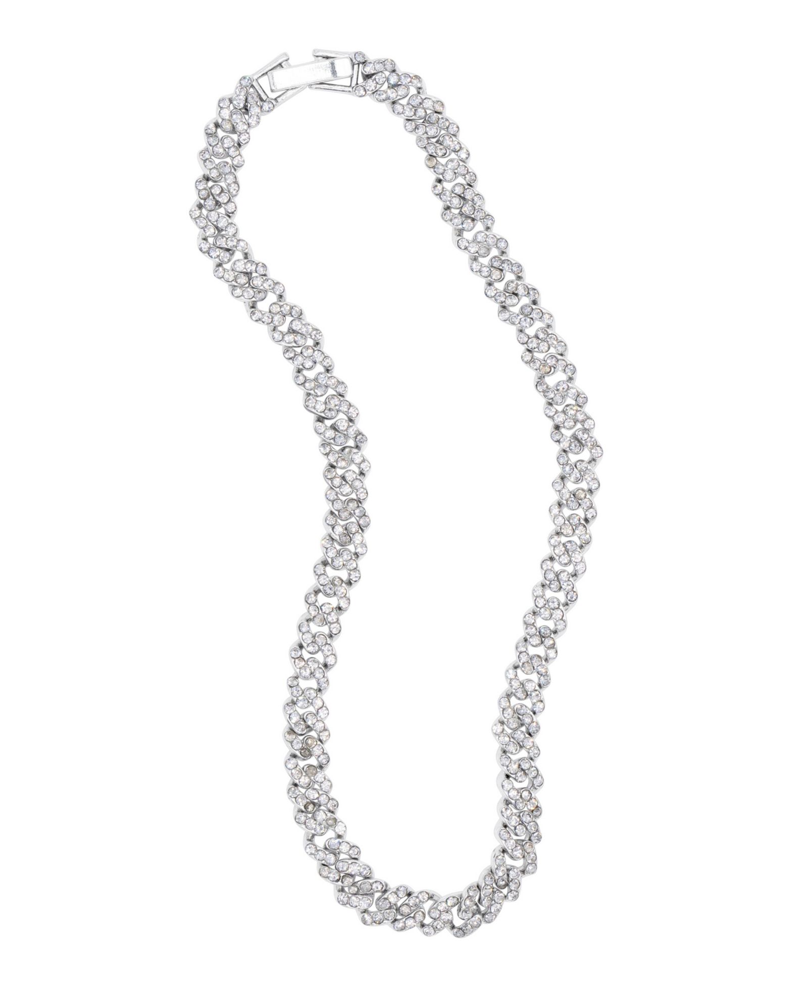 Браслет на ногу ADORNIA Silver 10" 8mm Crystal Curb Chain