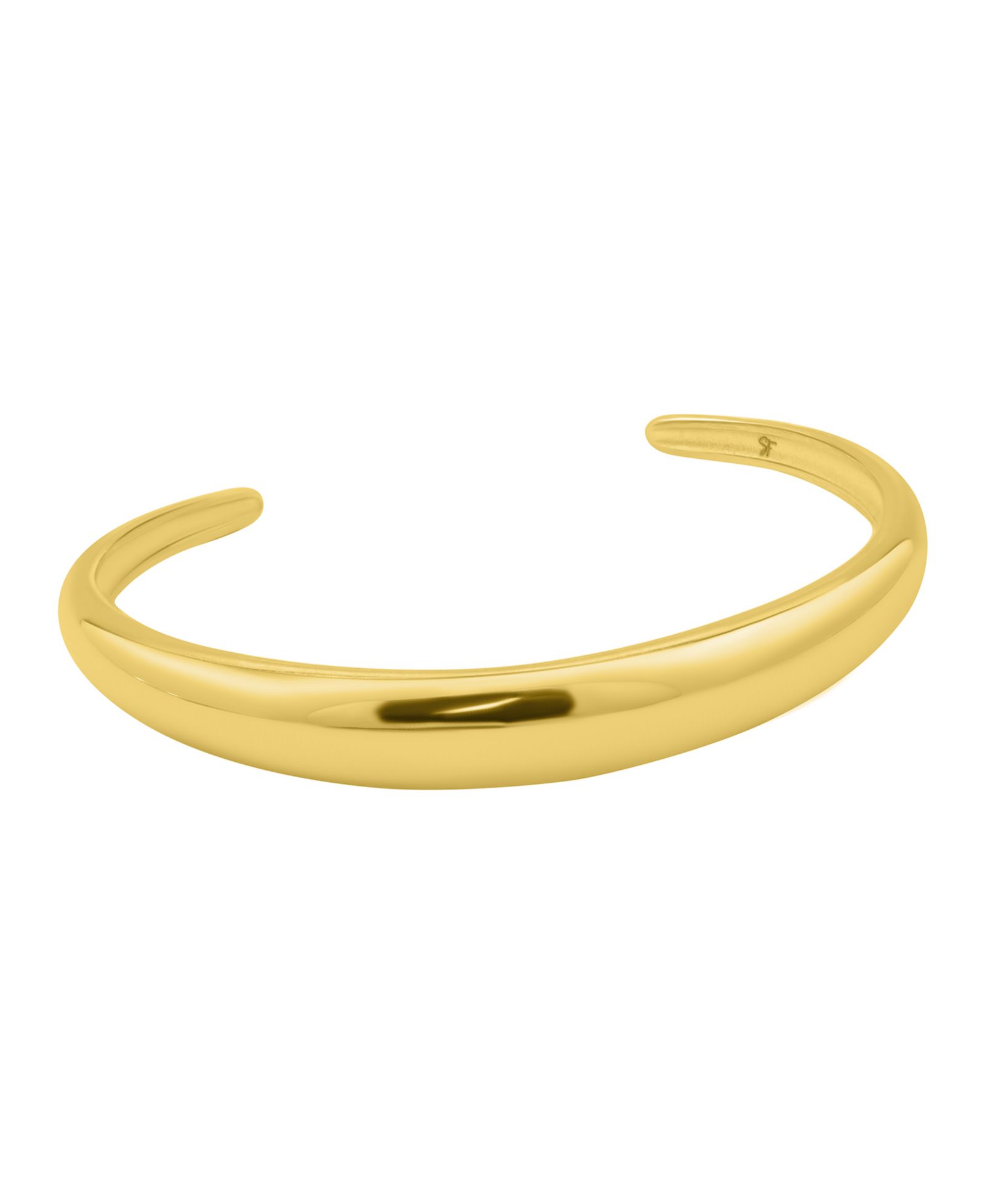 ADORNIA Gold Tarnish Resistant Gold Dome Cuff Bracelet
