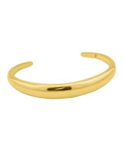 ADORNIA Gold Tarnish Resistant Gold Dome Cuff Bracelet