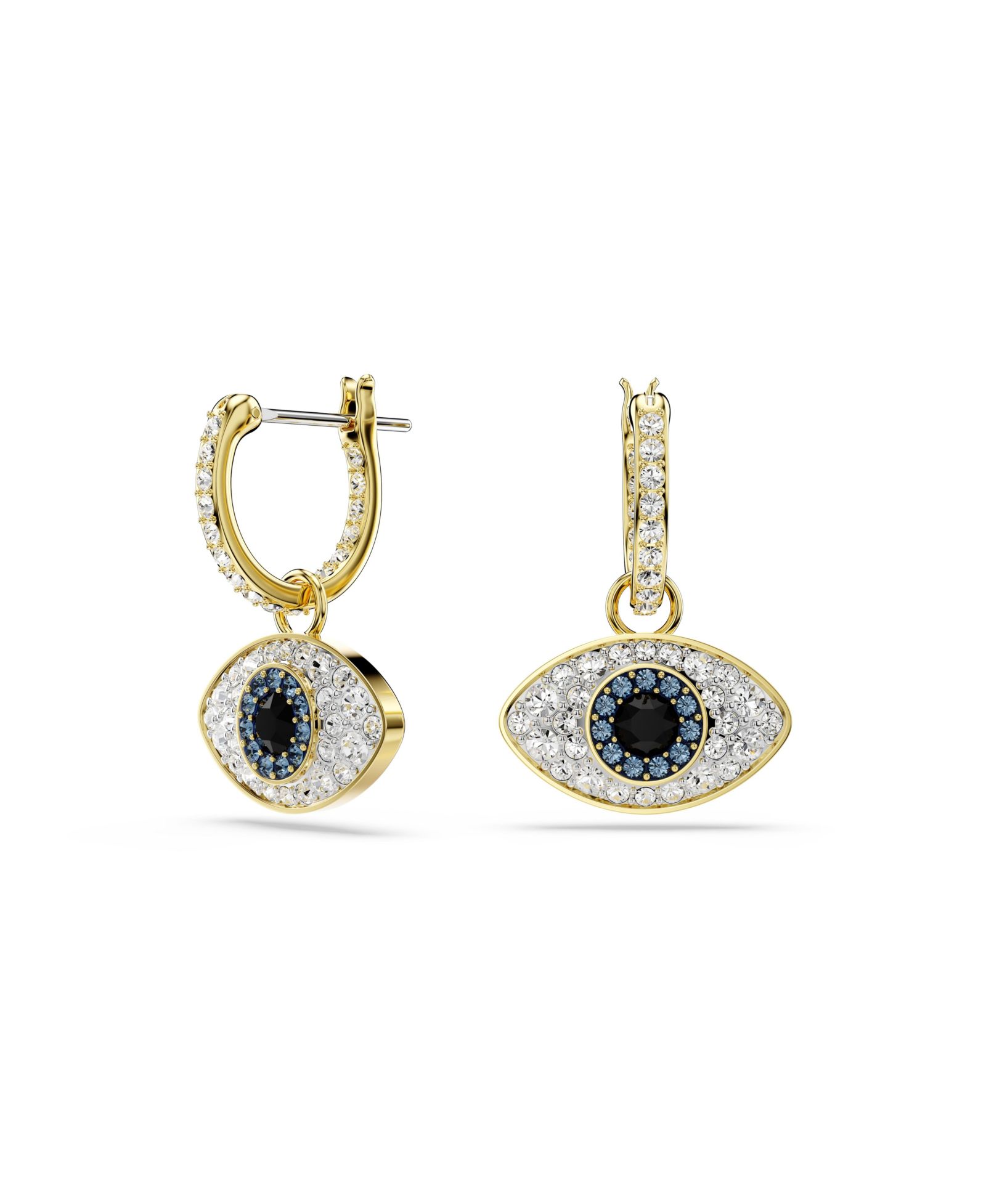 Swarovski Серьги Symbolica Evil Eye, Blue, Gold-Tone Plated