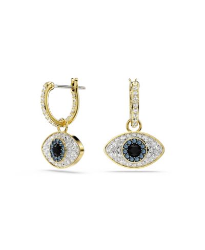Swarovski Серьги Symbolica Evil Eye, Blue, Gold-Tone Plated